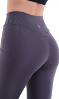 Emfure Füme Kadın Spor Tayt Çift Cepli Sıkılaştırıcı Toparlayıcı Sporcu Taytı Leggings