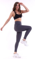 Emfure Füme Kadın Spor Tayt Çift Cepli Sıkılaştırıcı Toparlayıcı Sporcu Taytı Leggings