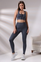 EMFURE Füme Kadın Spor Tayt Sıkılaştırıcı Toparlayıcı Tam Boy Spor Tayt Leggings