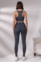 EMFURE Füme Kadın Spor Tayt Sıkılaştırıcı Toparlayıcı Tam Boy Spor Tayt Leggings