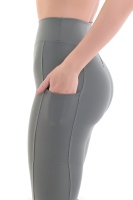 Emfure Haki Kadın Spor Tayt Çift Cepli Sıkılaştırıcı Toparlayıcı Sporcu Taytı Leggings