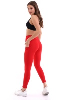 Emfure Kırmızı Kadın Spor Tayt Çift Cepli Sıkılaştırıcı Toparlayıcı Sporcu Taytı Leggings