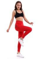 Emfure Kırmızı Kadın Spor Tayt Çift Cepli Sıkılaştırıcı Toparlayıcı Sporcu Taytı Leggings