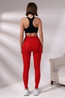 EMFURE Kırmızı Kadın Spor Tayt Sıkılaştırıcı Toparlayıcı Tam Boy Spor Tayt Leggings