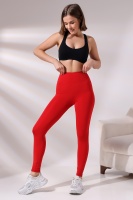 EMFURE Kırmızı Kadın Spor Tayt Sıkılaştırıcı Toparlayıcı Tam Boy Spor Tayt Leggings