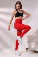 EMFURE Kırmızı Kadın Spor Tayt Sıkılaştırıcı Toparlayıcı Tam Boy Spor Tayt Leggings