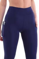 Emfure Lacivert Kadın Spor Tayt Çift Cepli Sıkılaştırıcı Toparlayıcı Sporcu Taytı Leggings