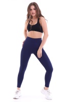 Emfure Lacivert Kadın Spor Tayt Çift Cepli Sıkılaştırıcı Toparlayıcı Sporcu Taytı Leggings