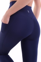 Emfure Lacivert Kadın Spor Tayt Çift Cepli Sıkılaştırıcı Toparlayıcı Sporcu Taytı Leggings