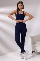 EMFURE Lacivert Kadın Spor Tayt Sıkılaştırıcı Toparlayıcı Tam Boy Spor Tayt Leggings