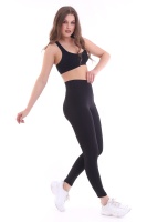 Emfure Siyah Kadın Spor Tayt Çift Cepli Sıkılaştırıcı Toparlayıcı Sporcu Taytı Leggings